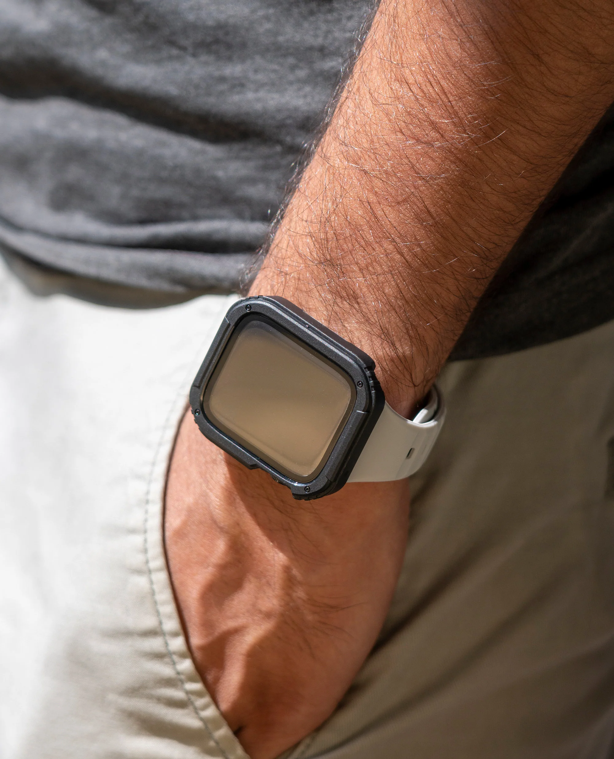 Army Green Athletic Fit Apple Watch Series Case with Screen Protector (44mm) - Image 4