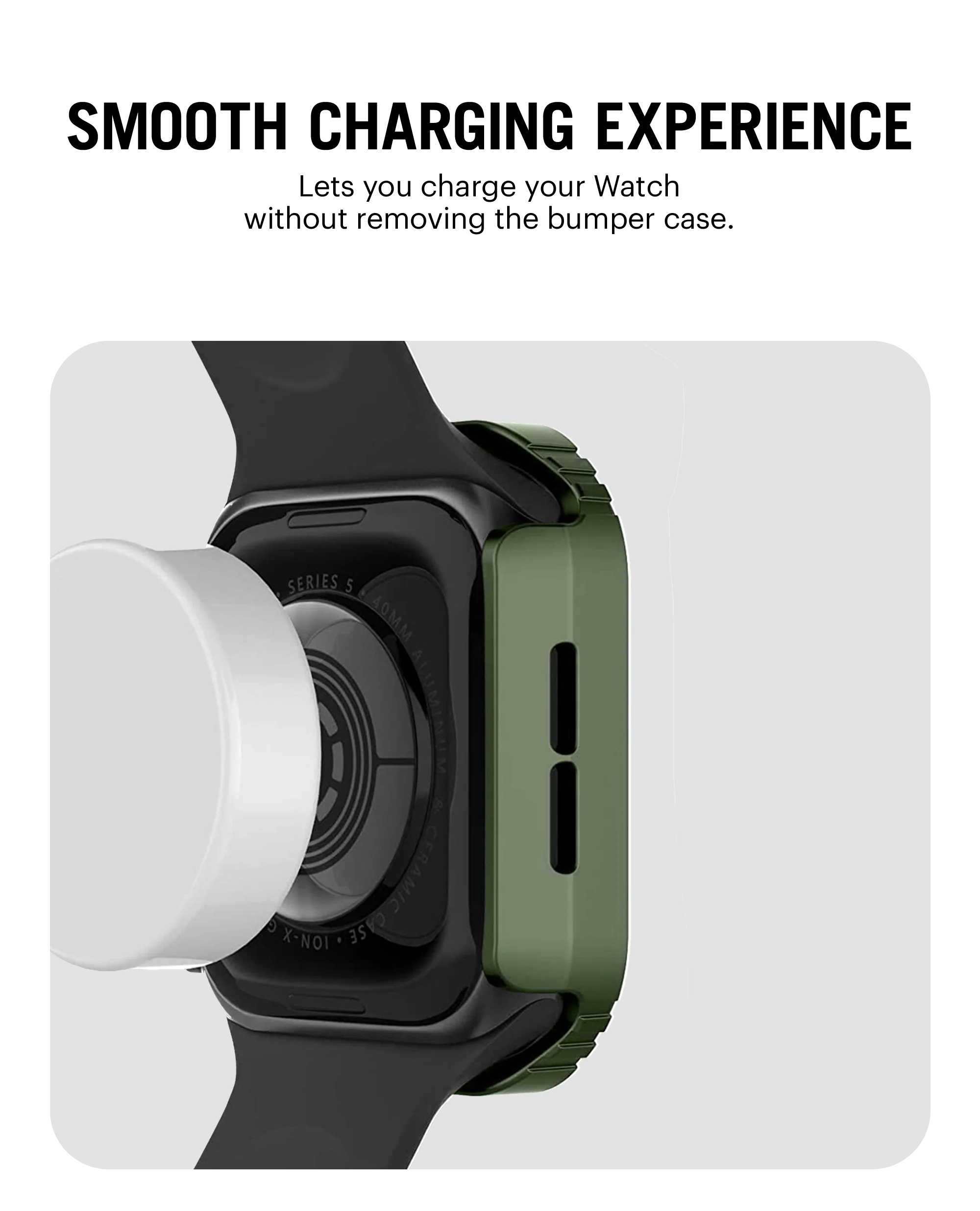 Army Green Athletic Fit Apple Watch Series Case with Screen Protector (44mm) - Image 7