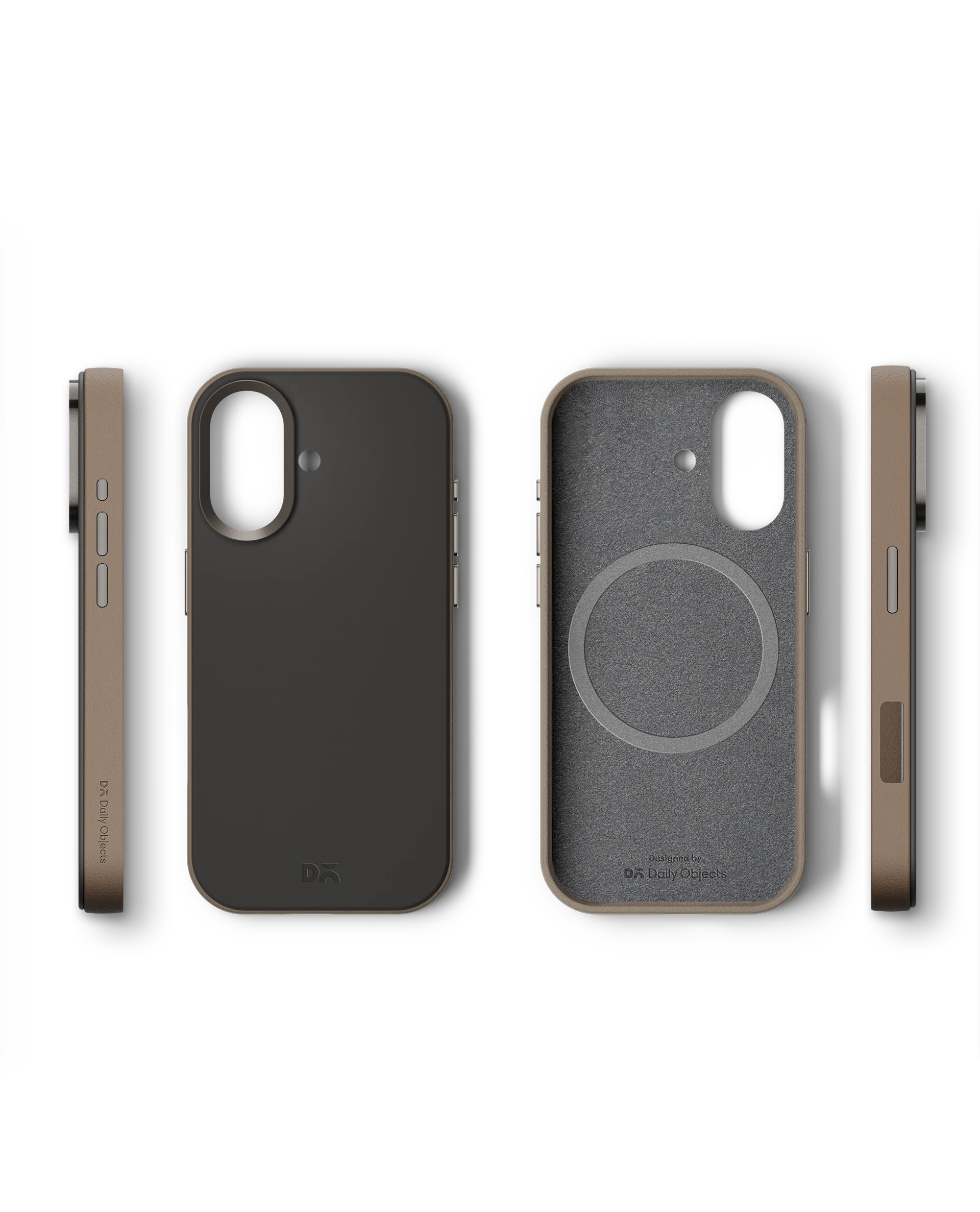Black-Beige Leatherite MagSafe Phone Case Cover for iPhone 17 - Image 11