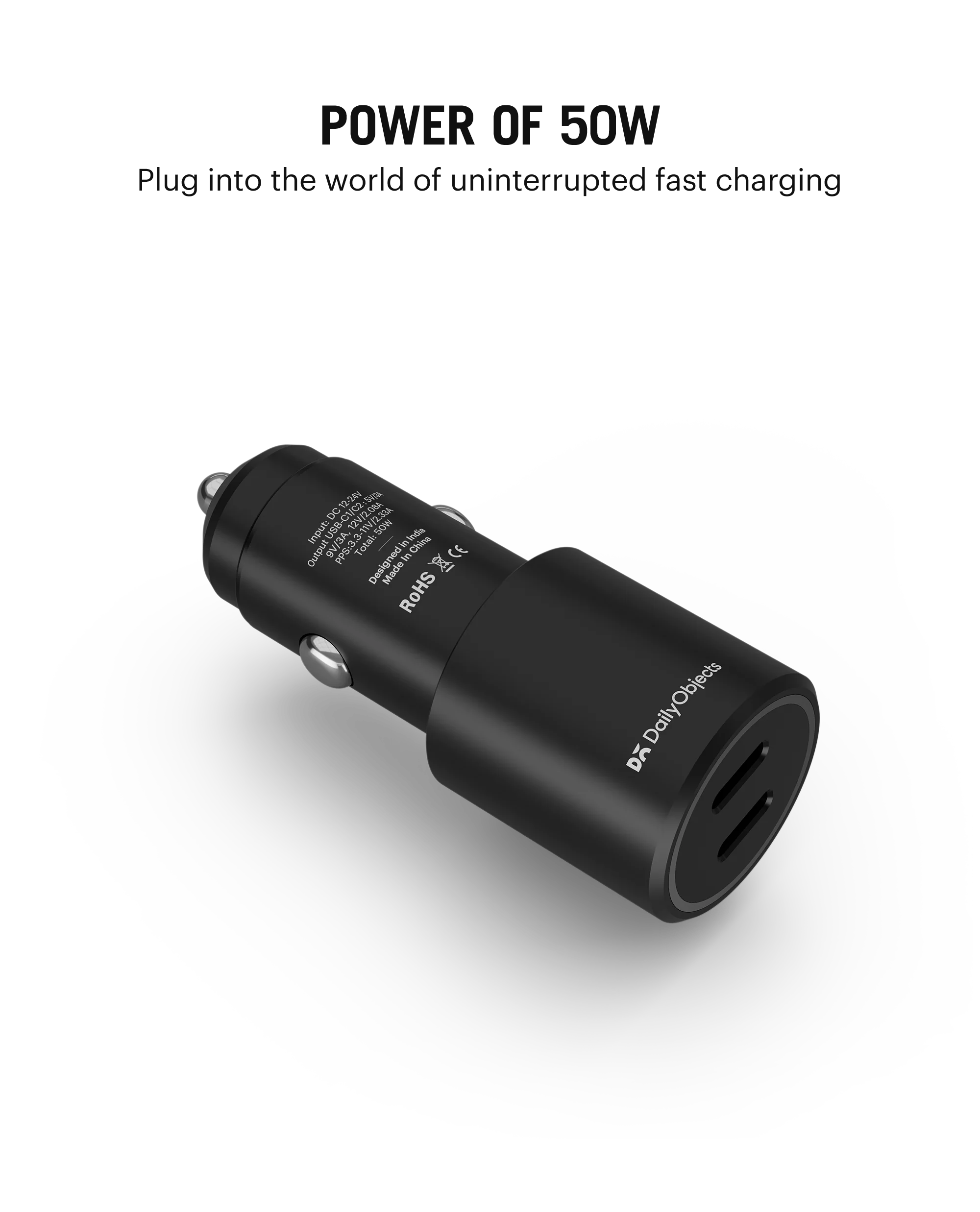 DailyObjects Axle Twin Port Type-C 50W Car Charger - Image 4