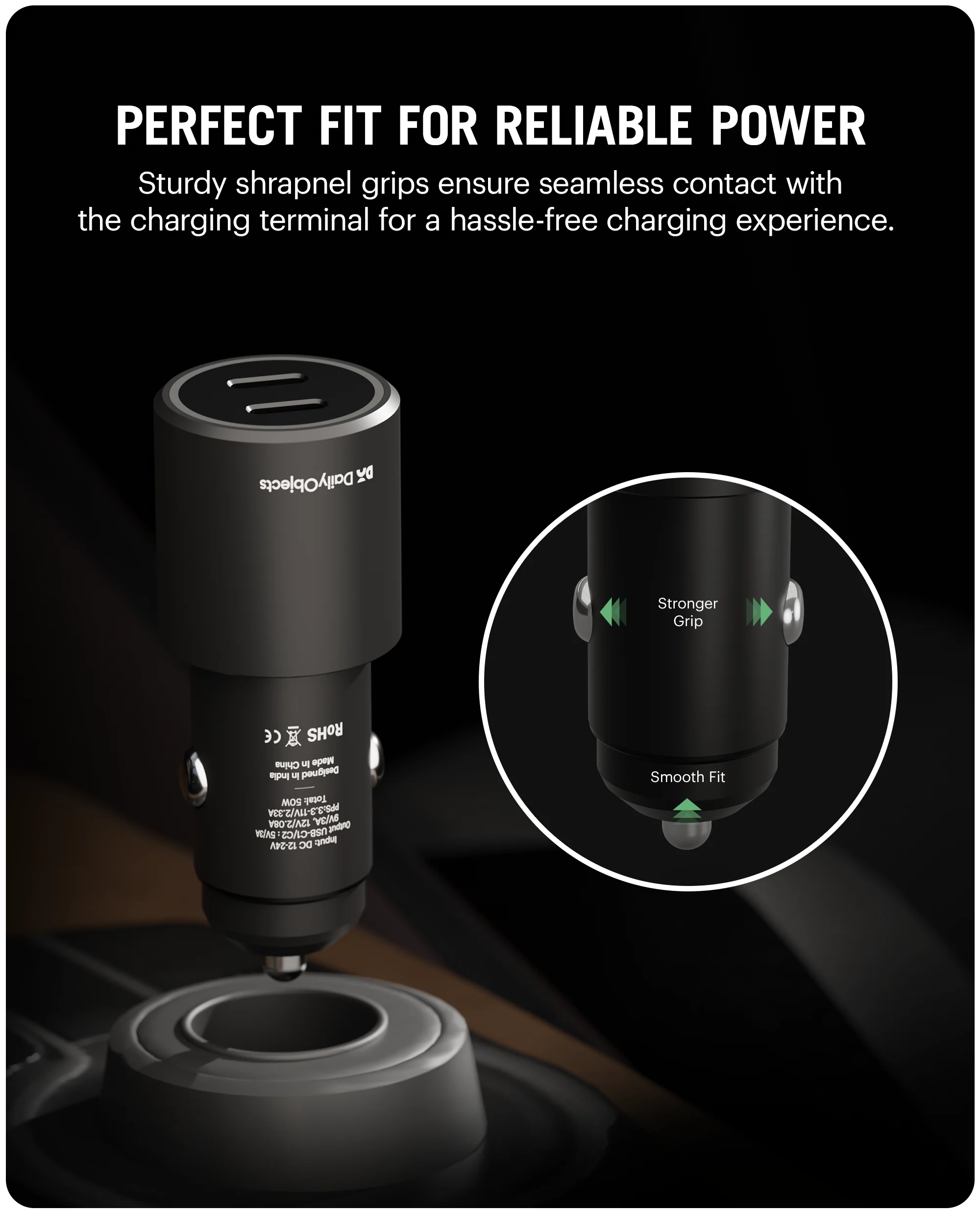 DailyObjects Axle Twin Port Type-C 50W Car Charger - Image 8