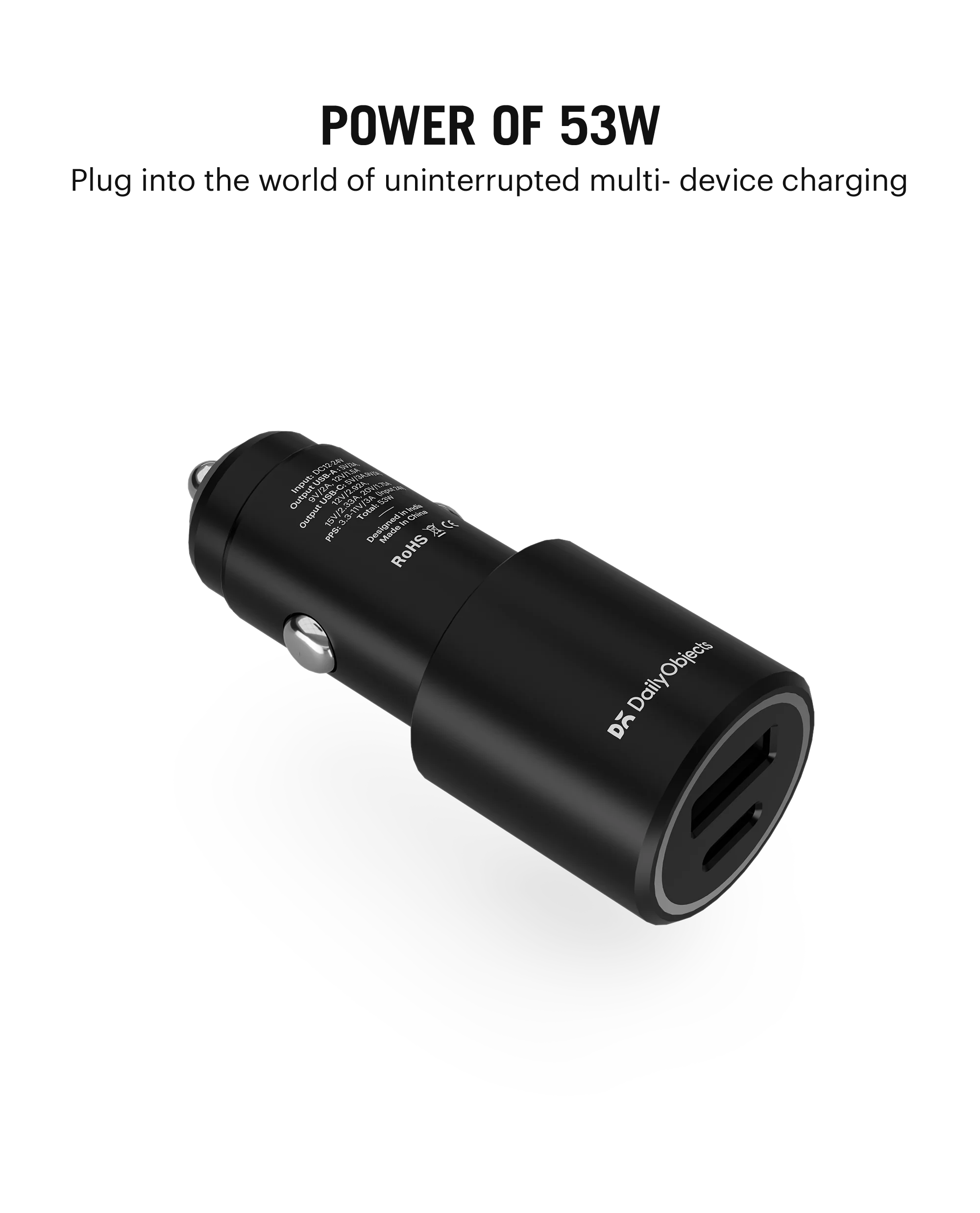 DailyObjects Axle Two-Port 53W Car Charger - Image 4
