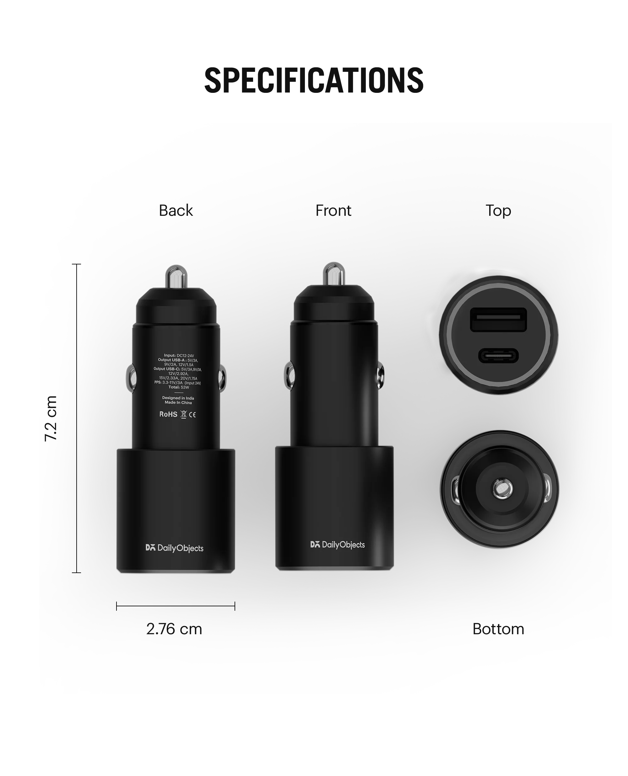 DailyObjects Axle Two-Port 53W Car Charger - Image 9