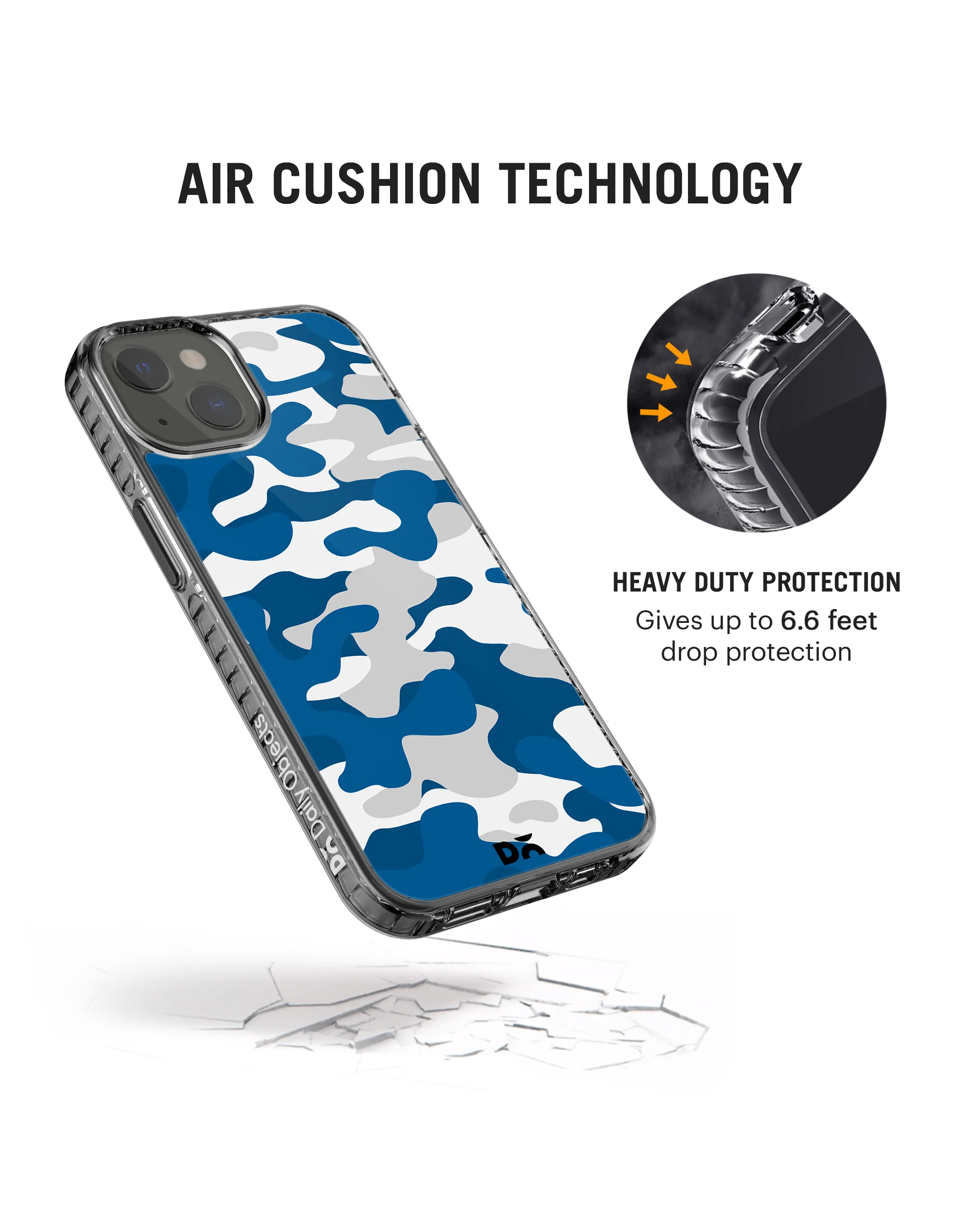 DailyObjects Camouflage Blue Stride 2.0 Phone Case Cover For iPhone 15 Plus - Image 6