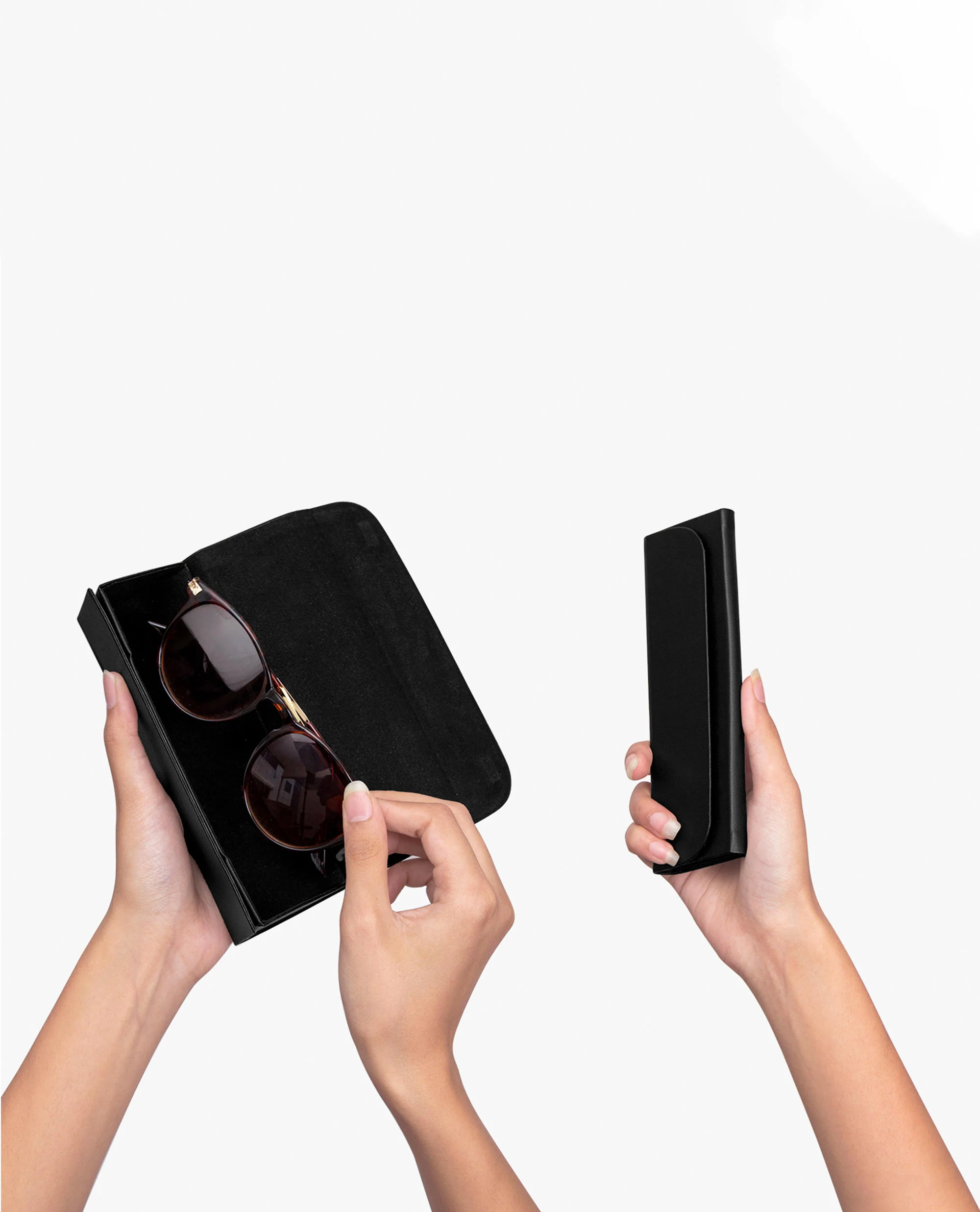 Faux Leather Foldaway Slim Eyewear/Sunglass Case - Image 3