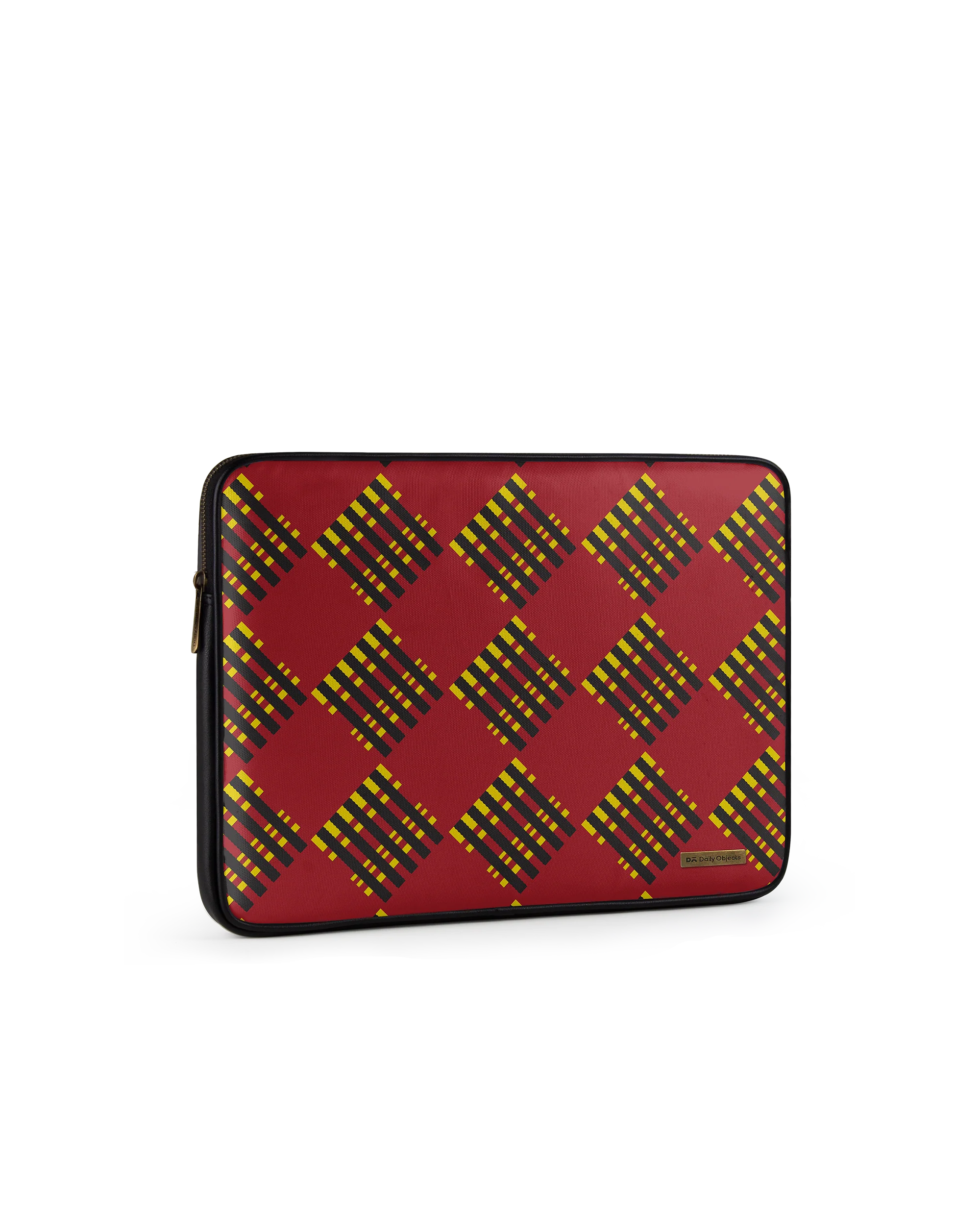 Red Striped Checks Zippered Sleeve For Laptop/MacBook - Image 6