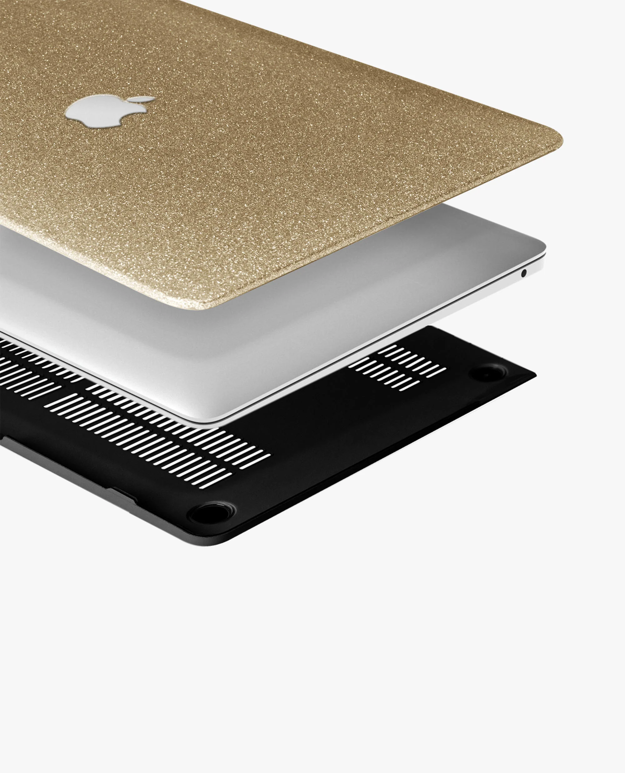 Gold Glitter Hardshell Case for Macbook - Image 6