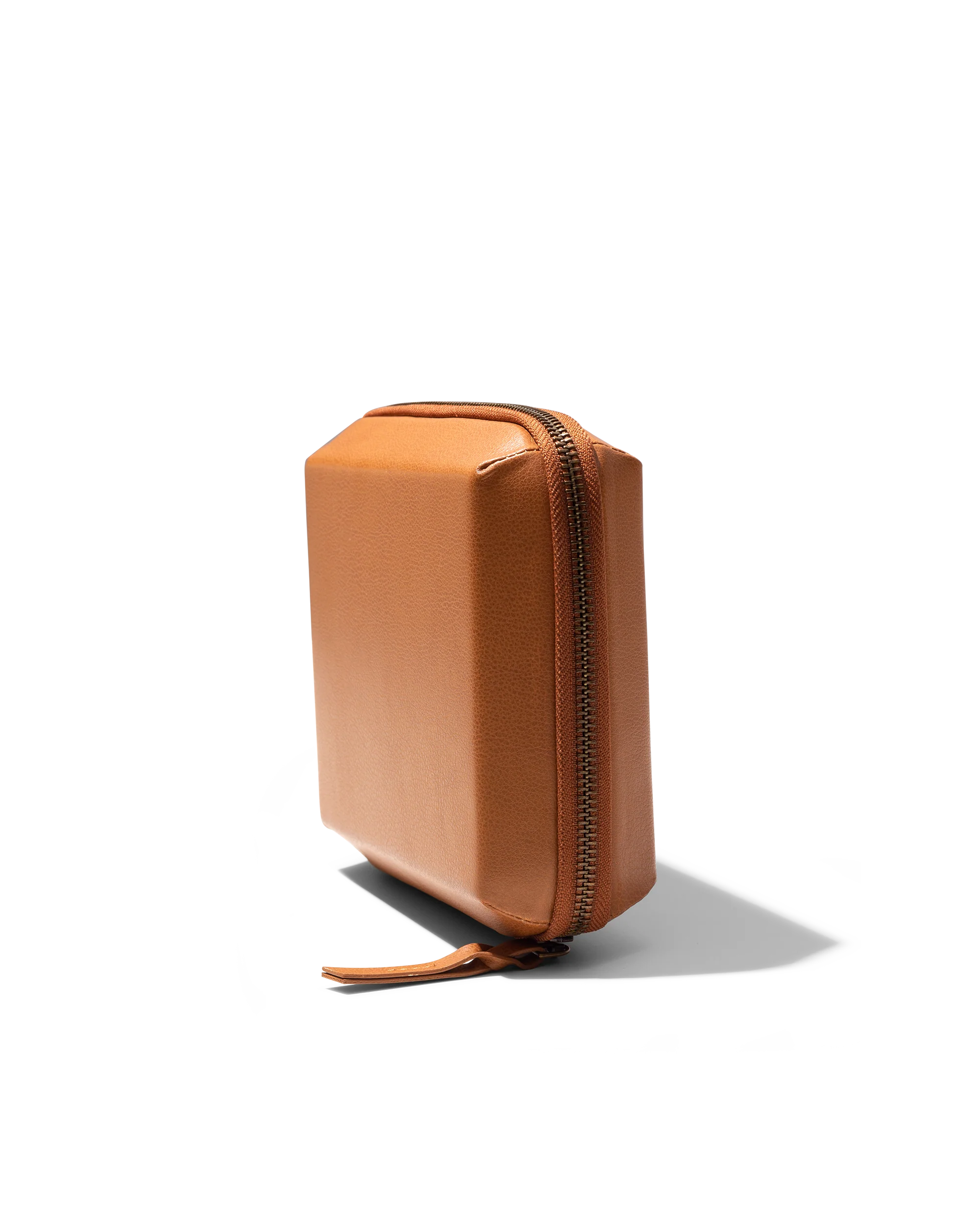 Marshal Mini Tech Kit Organiser -Leatherite - Tan - Image 6