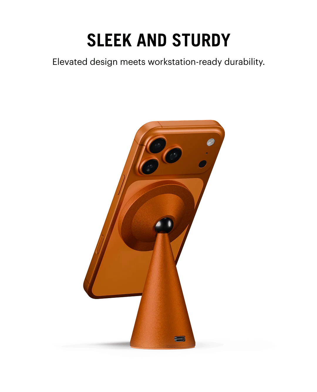 SURGE Conoid Qi2.2-Certified Magsafe-Compatible  Wireless Charger - Cosmic Orange - Image 6