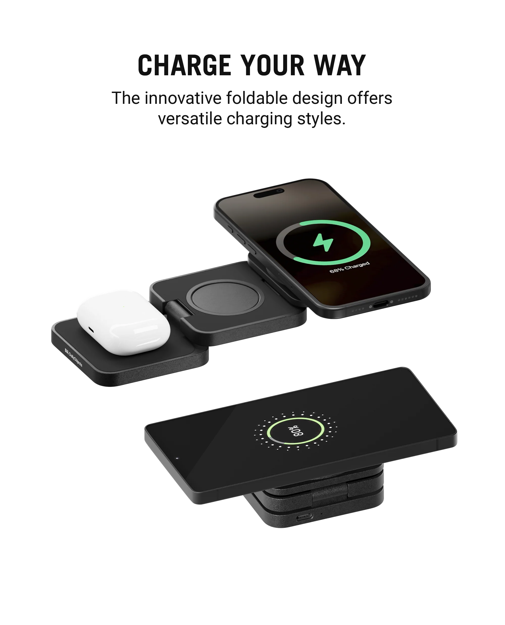 SURGE Foldaway 3-In-1 Qi2-Certified Magsafe-Compatible Wireless Charger - Image 8
