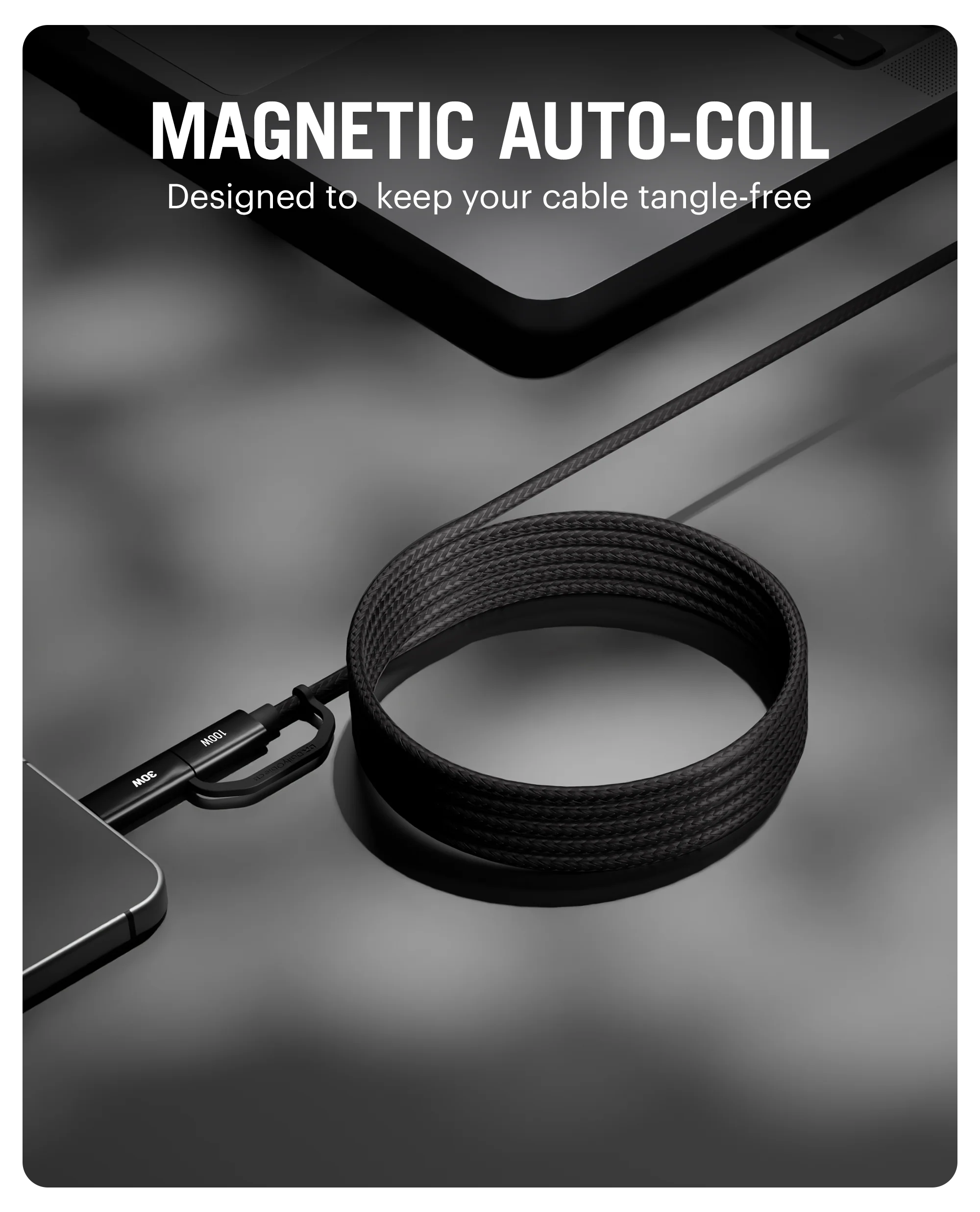 DailyObjects SURGE⢠Kevlar Core 2-in-1 100W Apple Certified - MFi Charging Cable - Image 9