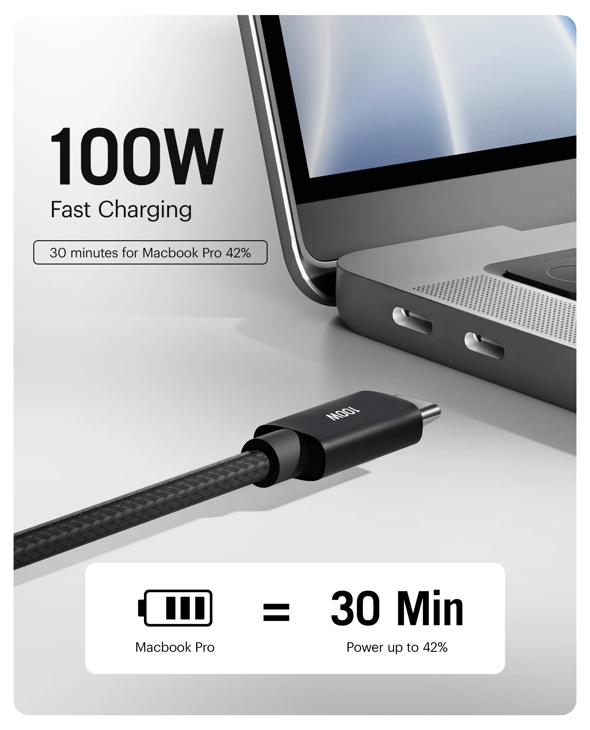 DailyObjects SURGE™ Kevlar Core USB-C 100W Charging Cable - Image 8