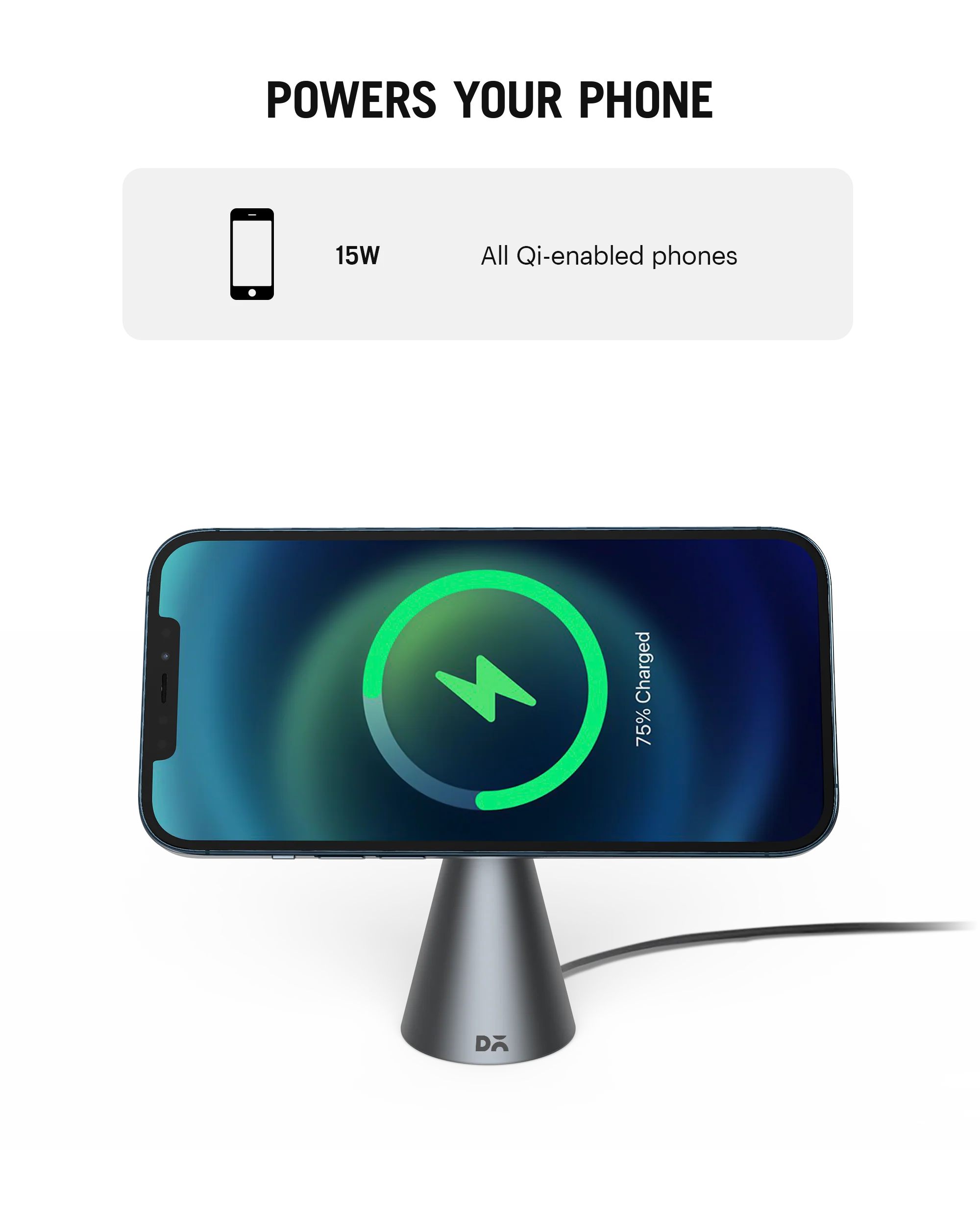 DailyObjects SURGE™ Max Conoid Magnetic Wireless Charger (15W) - Image 11